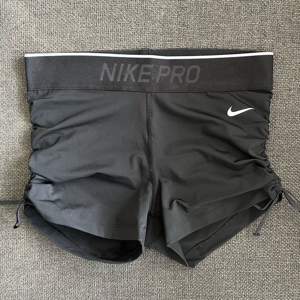 Nike Pro adjustable tie black shorts